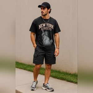 FLX Men’s Black Athletic Cargo Shorts XL